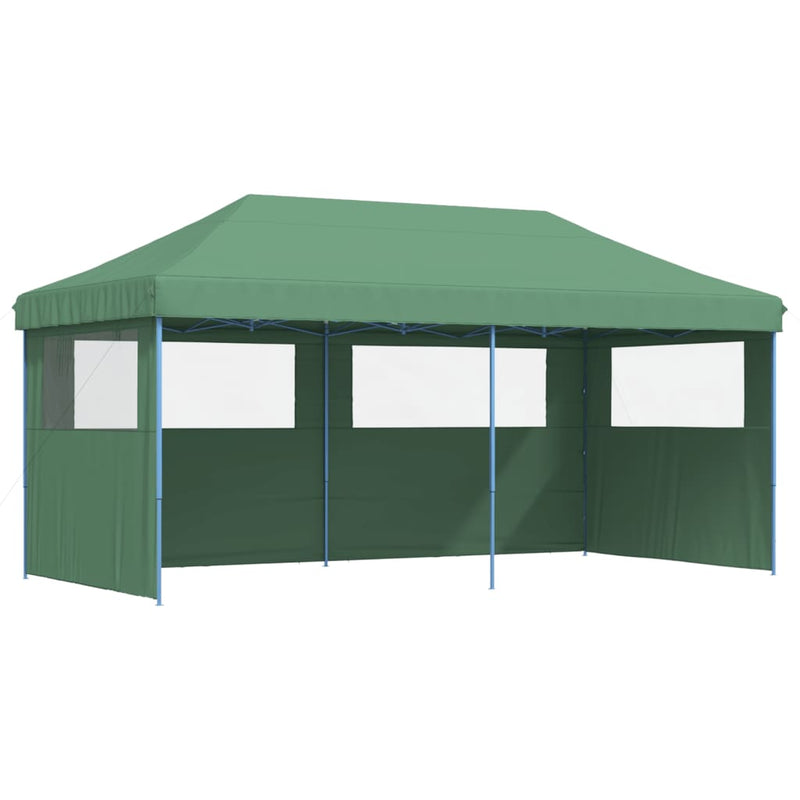 Foldable Party Tent Pop-Up with 3 Sidewalls Green