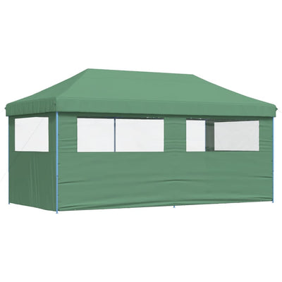 Foldable Party Tent Pop-Up with 3 Sidewalls Green