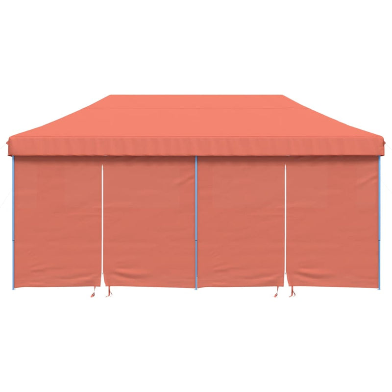 Foldable Party Tent Pop-Up with 4 Sidewalls Terracotta