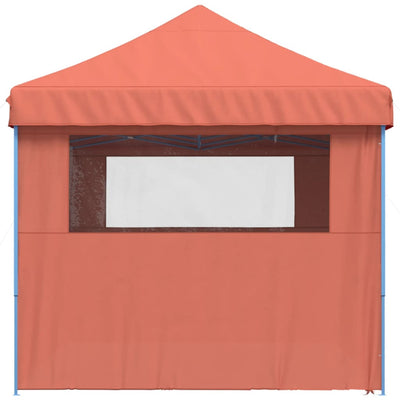 Foldable Party Tent Pop-Up with 4 Sidewalls Terracotta