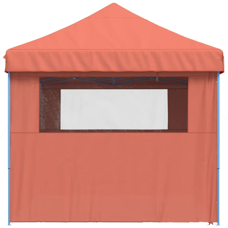 Foldable Party Tent Pop-Up with 4 Sidewalls Terracotta