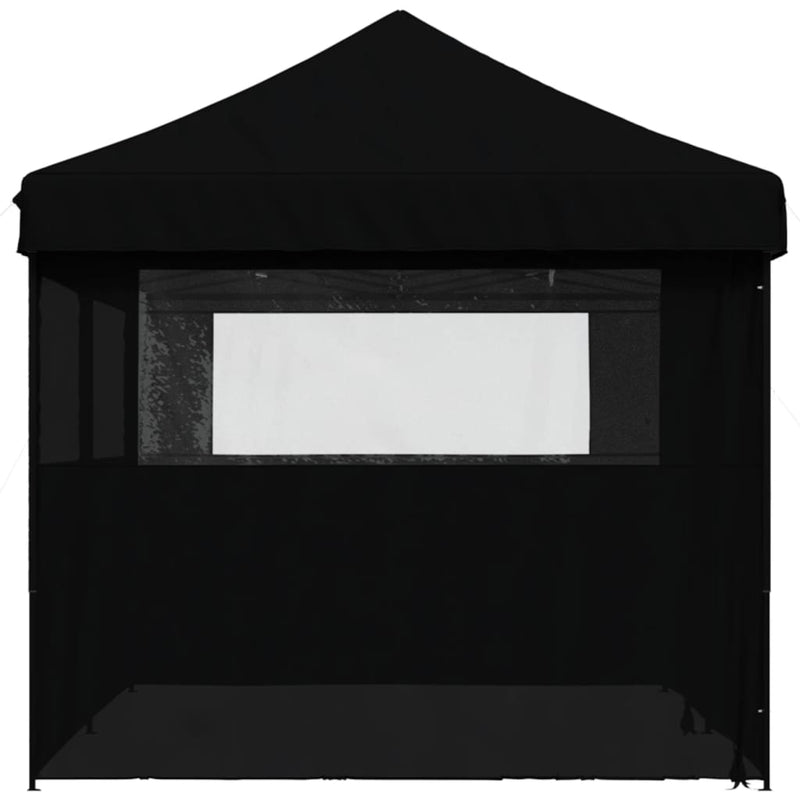 Foldable Party Tent Pop-Up with 4 Sidewalls Black