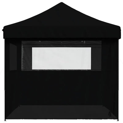 Foldable Party Tent Pop-Up with 4 Sidewalls Black