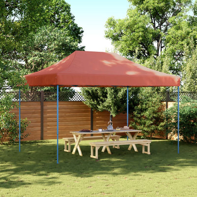 Foldable Party Tent Pop-Up Terracotta 410x279x315 cm