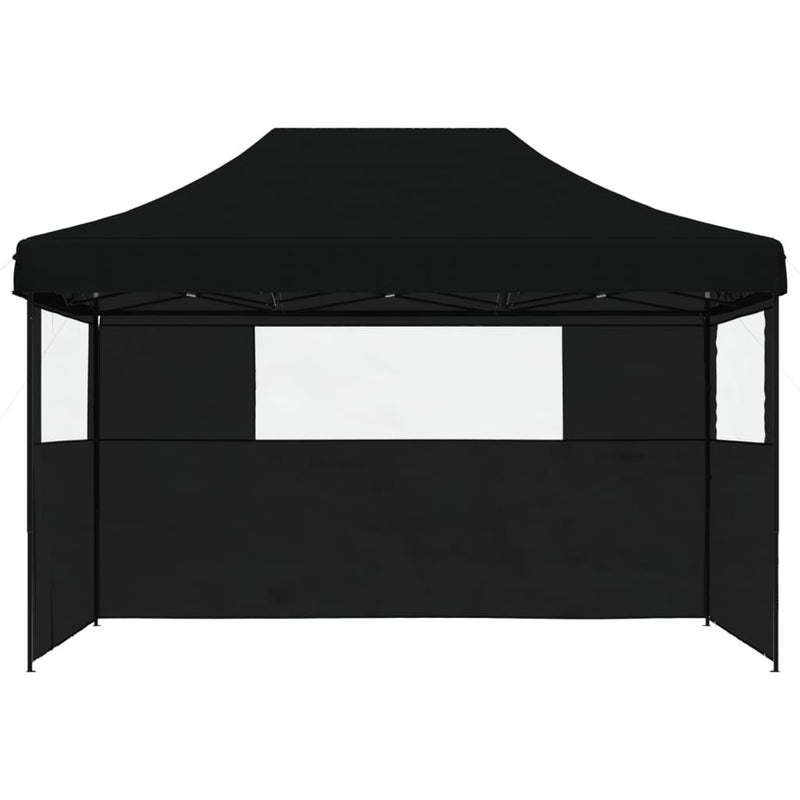 Foldable Party Tent Pop-Up with 3 Sidewalls Black