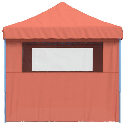 Foldable Party Tent Pop-Up with 4 Sidewalls Terracotta