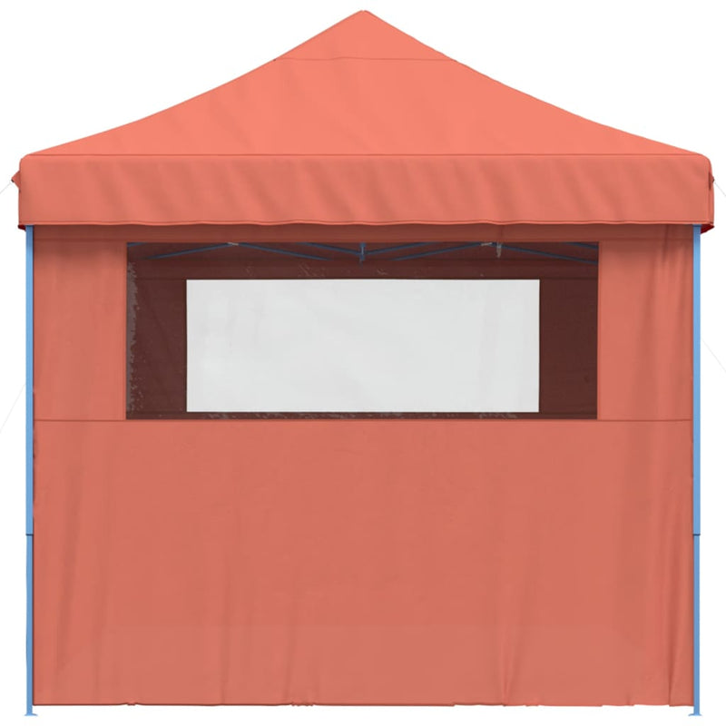 Foldable Party Tent Pop-Up with 4 Sidewalls Terracotta