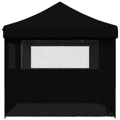 Foldable Party Tent Pop-Up with 4 Sidewalls Black