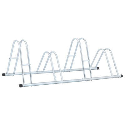 Bicycle Stand for 4 Bikes Floor Freestanding Galvanised Steel