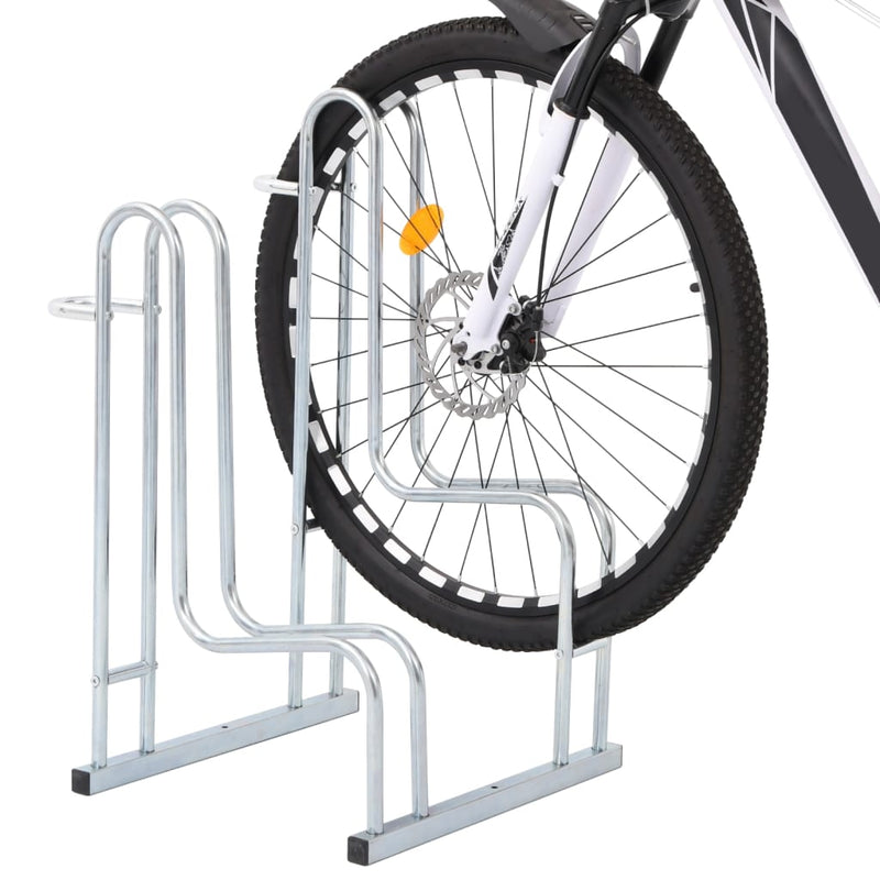 Bicycle Stand for 2 Bikes Floor Freestanding Galvanised Steel