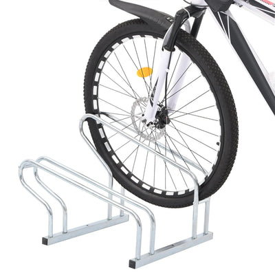 Bicycle Stand for 2 Bikes Floor Freestanding Galvanised Steel