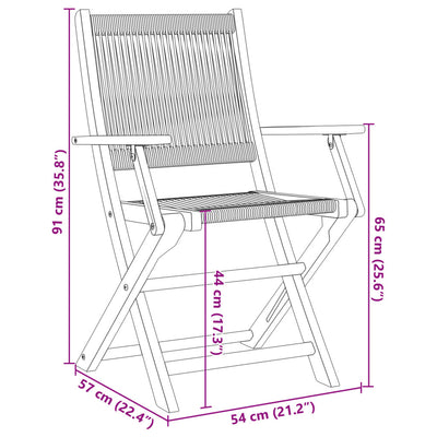 Folding Garden Chairs 6 pcs Black Solid Wood Acacia