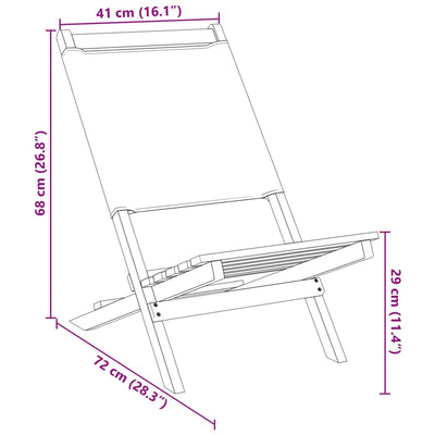 Folding Garden Chairs 6 pcs Anthracite Fabric and Solid Wood