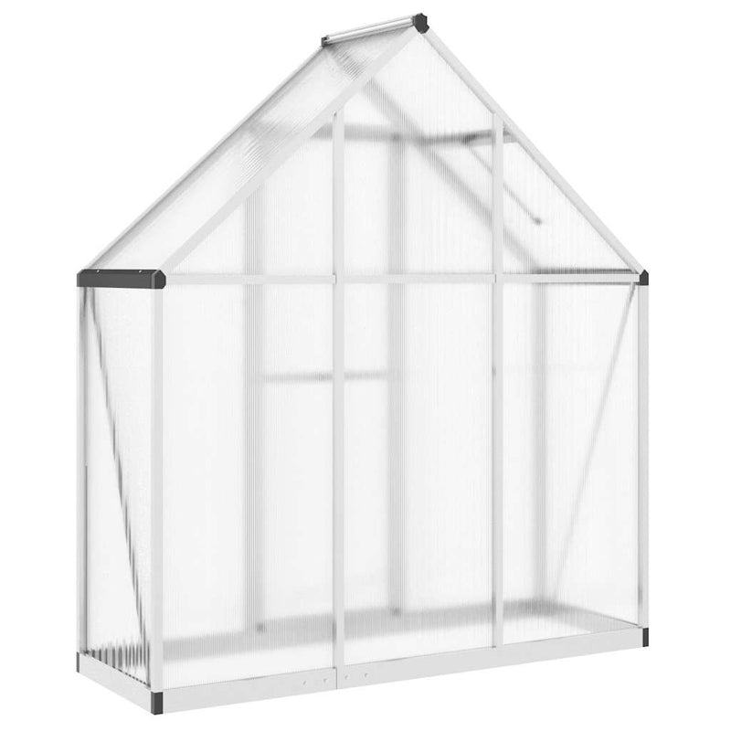 Greenhouse with Base Frame Silver 169x58x195 cm Aluminium