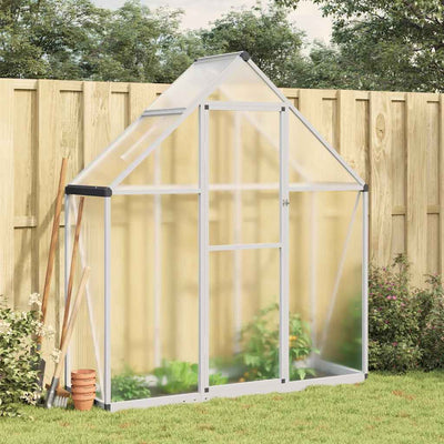 Greenhouse with Base Frame Silver 169x58x195 cm Aluminium