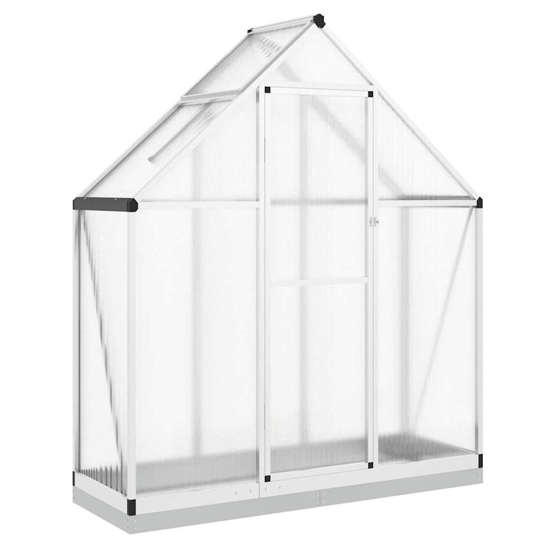 Greenhouse with Base Frame Silver 169x58x202 cm Aluminium