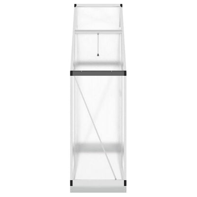 Greenhouse with Base Frame Silver 169x58x202 cm Aluminium