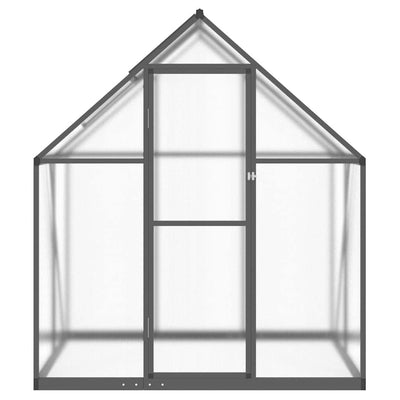 Greenhouse with Base Frame Anthracite 169x114x195 cm Aluminium