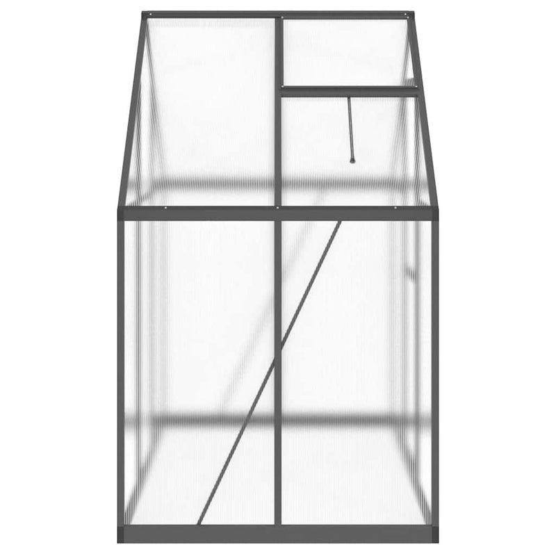 Greenhouse with Base Frame Anthracite 169x114x195 cm Aluminium