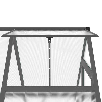 Greenhouse with Base Frame Anthracite 169x114x195 cm Aluminium