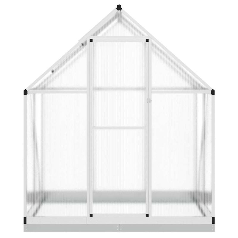 Greenhouse with Base Frame Silver 169x114x202 cm Aluminium