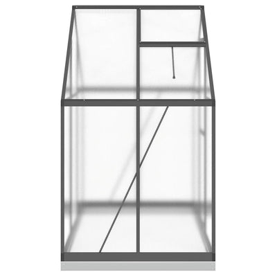 Greenhouse with Base Frame Anthracite 169x114x202 cm Aluminium