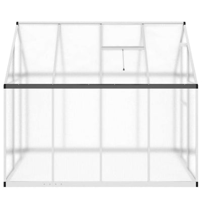 Greenhouse with Base Frame Silver 224x169x195 cm Aluminium