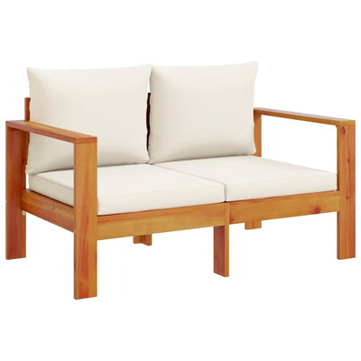 3 Piece Garden Sofa Set with Cushions Solid Wood Acacia