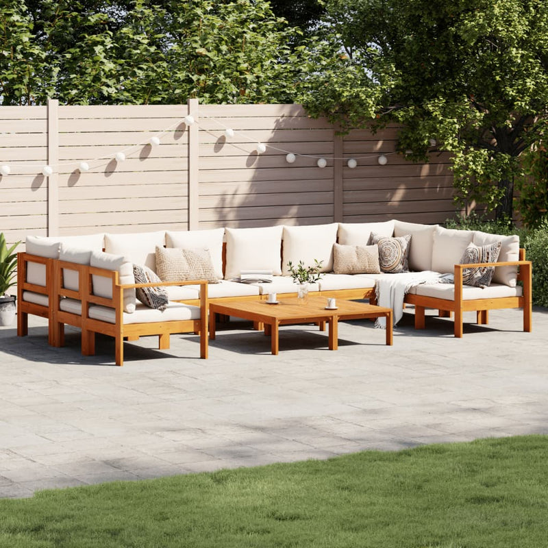 8 Piece Garden Sofa Set with Cushions Solid Wood Acacia