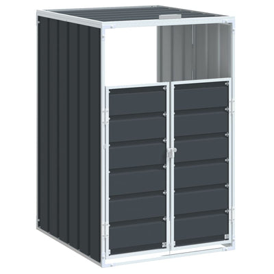 Wheelie Bin Storage for Single Bin Anthracite 72x81x115 cm Steel