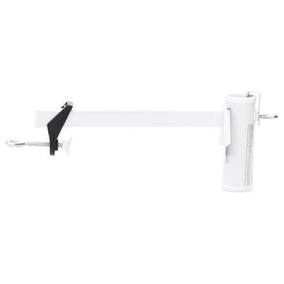 Umbrella Clamp for Balcony White 38 mm Steel