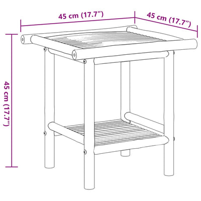 Coffee Table 45x45x45 cm Bamboo