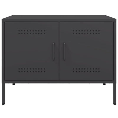 TV Cabinets 2 pcs Black 68x39x50.5 cm Steel