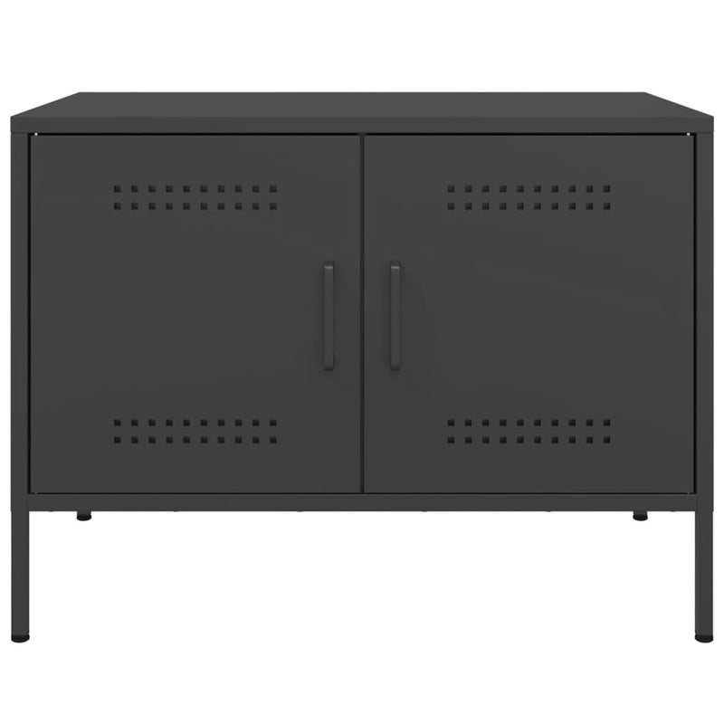 TV Cabinets 2 pcs Black 68x39x50.5 cm Steel