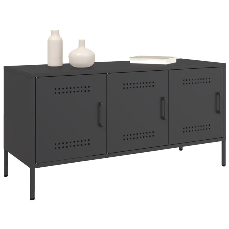 TV Cabinet Black 100.5x39x50.5 cm Steel