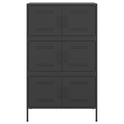 Highboard Black 68x39x113 cm Steel