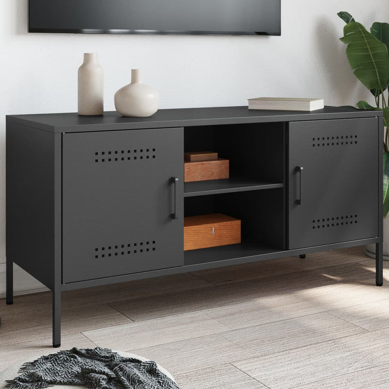 TV Cabinet Black 100.5x39x50.5 cm Steel