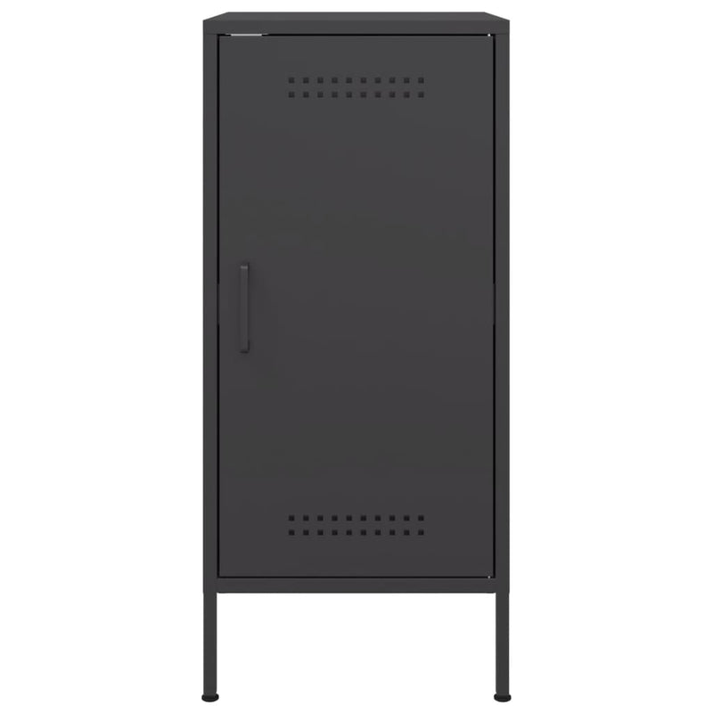 Sideboards 2 pcs Black 36x39x79 cm Steel