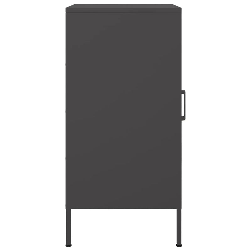 Sideboards 2 pcs Black 36x39x79 cm Steel