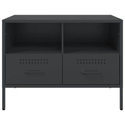 TV Cabinets 2 pcs Black 68x39x50.5 cm Steel