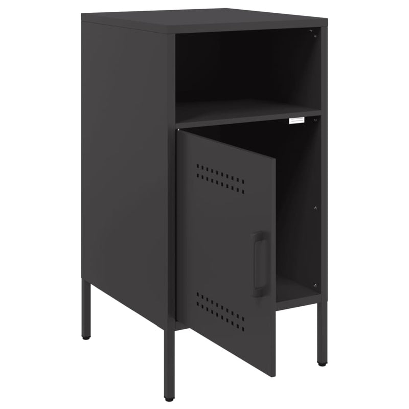 Bedside Cabinets 2 pcs Black 36x39x68 cm Steel