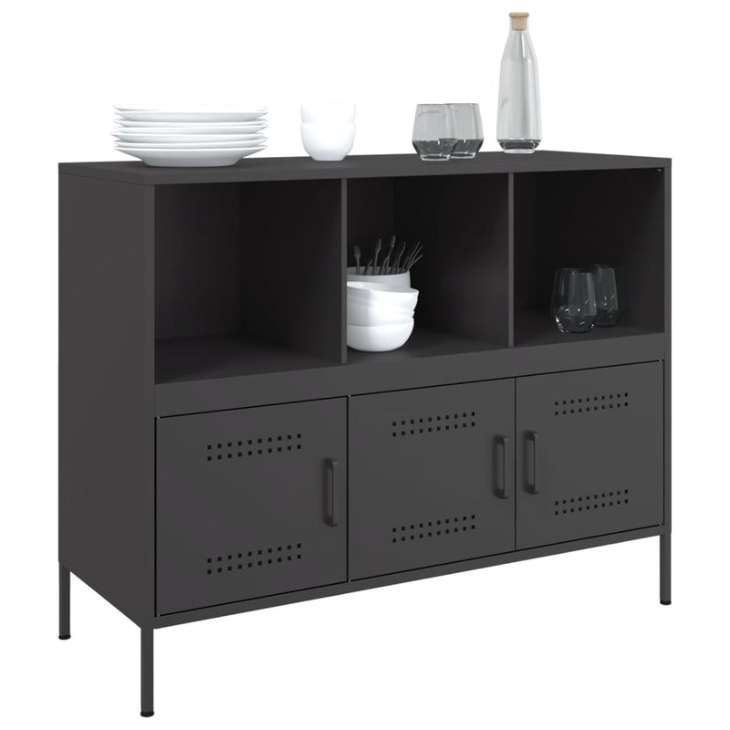 Sideboard Black 100.5x39x79 cm Steel