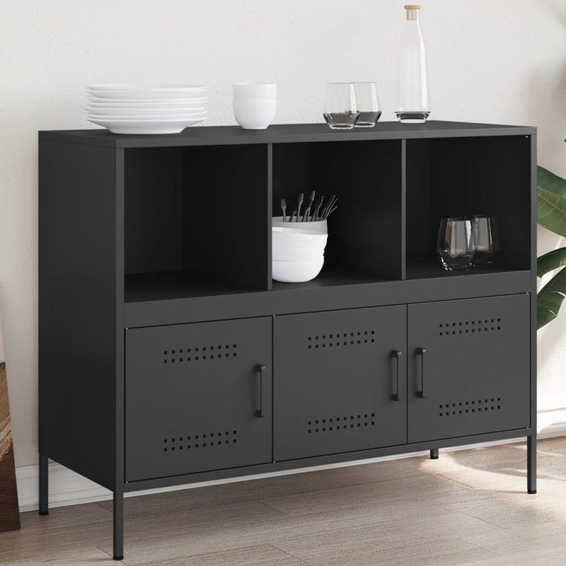 Sideboard Black 100.5x39x79 cm Steel