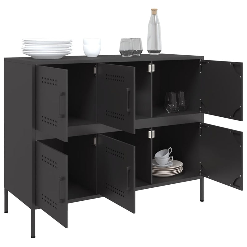 Sideboard Black 100.5x39x79 cm Steel