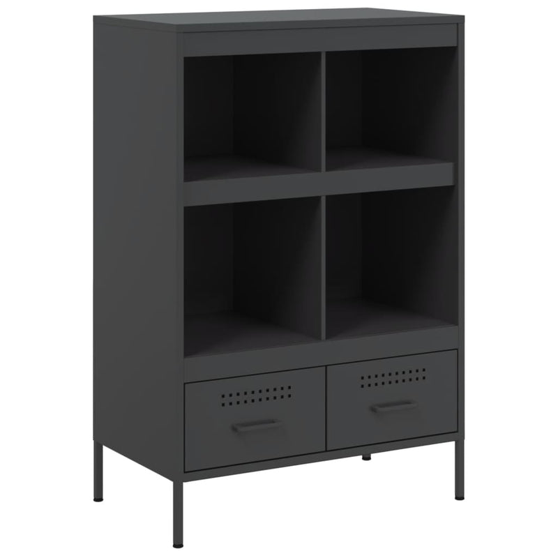 Highboard Black 68x39x101.5 cm Steel