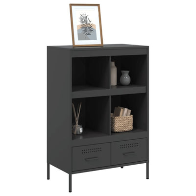 Highboard Black 68x39x101.5 cm Steel