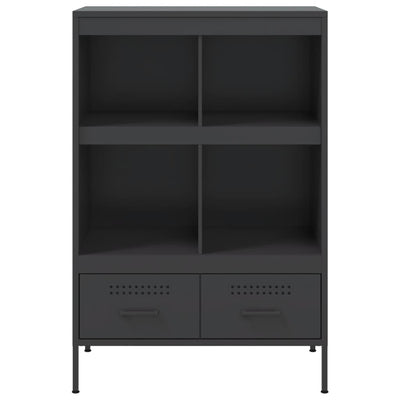 Highboard Black 68x39x101.5 cm Steel