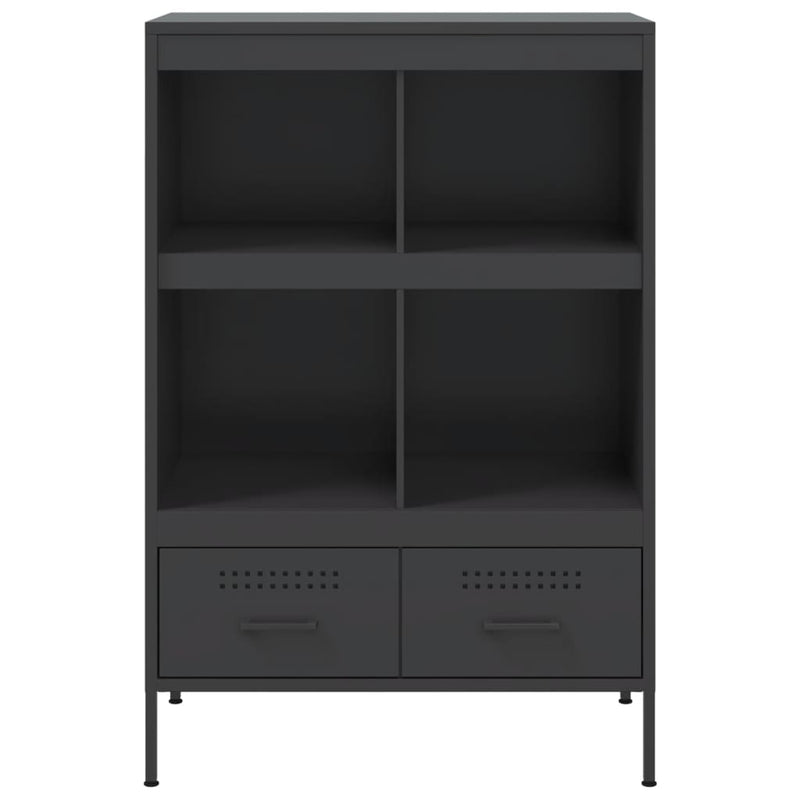 Highboard Black 68x39x101.5 cm Steel