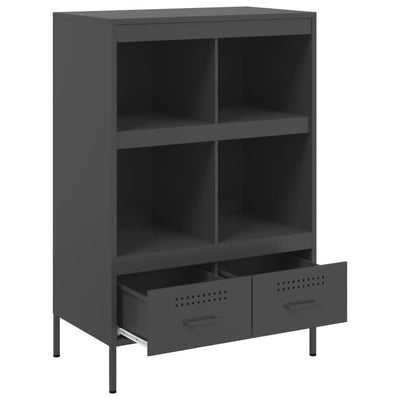 Highboard Black 68x39x101.5 cm Steel