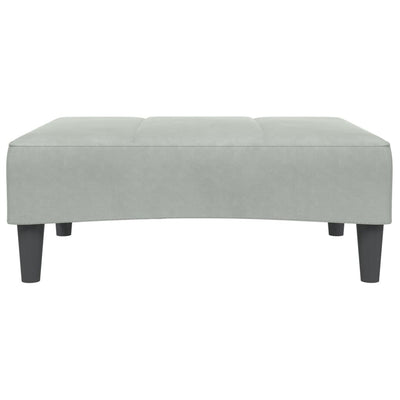 2-Seater Sofa Bed with Footstool Light Grey Velvet